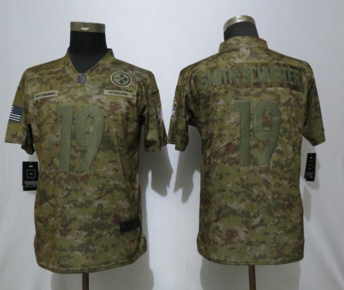 Women Pittsburgh Steelers #19 Smith-schuster Nike Camo Salute to Service Limited NFL Jerseys->arizona cardinals->NFL Jersey